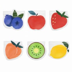 Melii Genanvendelige Snackposer - 6 stk - Frugter 