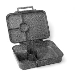 LEKKABOX Madkasse med 4 rum - Sort glimmer 