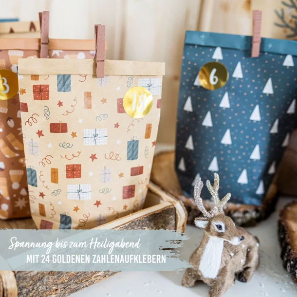 Julekalender poser - 24 stk. - Benzin