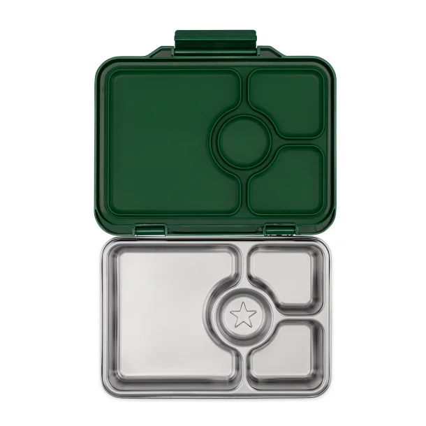 Yumbox Pr�t - 4 Rum - Rustfrit st�l - Dublin Gr�n