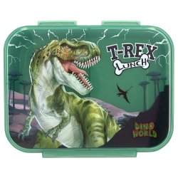 Motto - Dino World Madkasse med 3 rum - Reflector