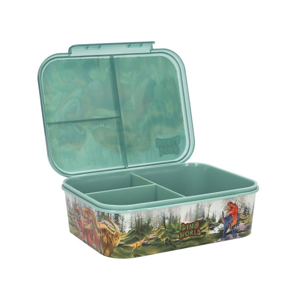 Motto - Dino World Madkasse med 3 rum - Bite 