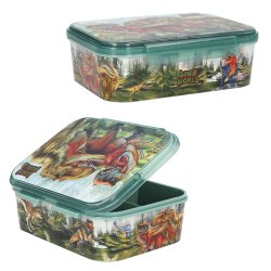 Motto - Dino World Madkasse med 3 rum - Bite 