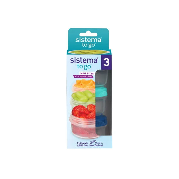 Sistema - Mini Bites To Go 3 Pack - 130 ml.