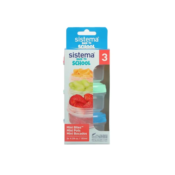 Sistema - Mini Bites To Go 3 Pack - 130 ml. 
