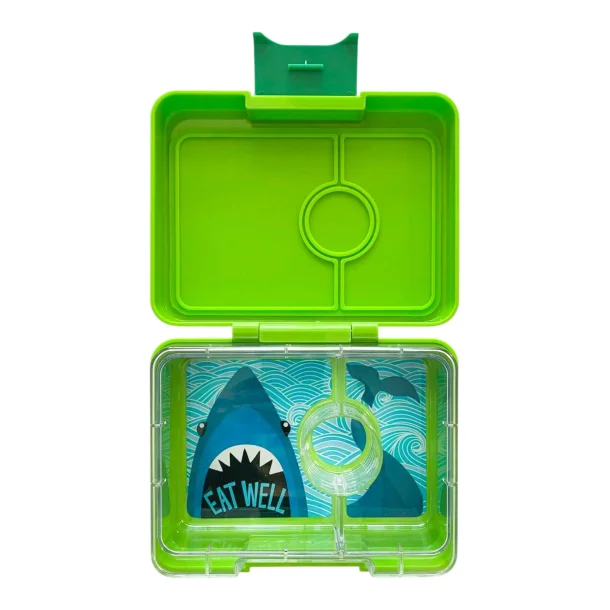 Yumbox Snack - 3 rum - Gr�n - Haj