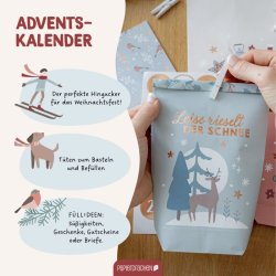 Julekalender poser - 24 stk. - Gldelig Jul