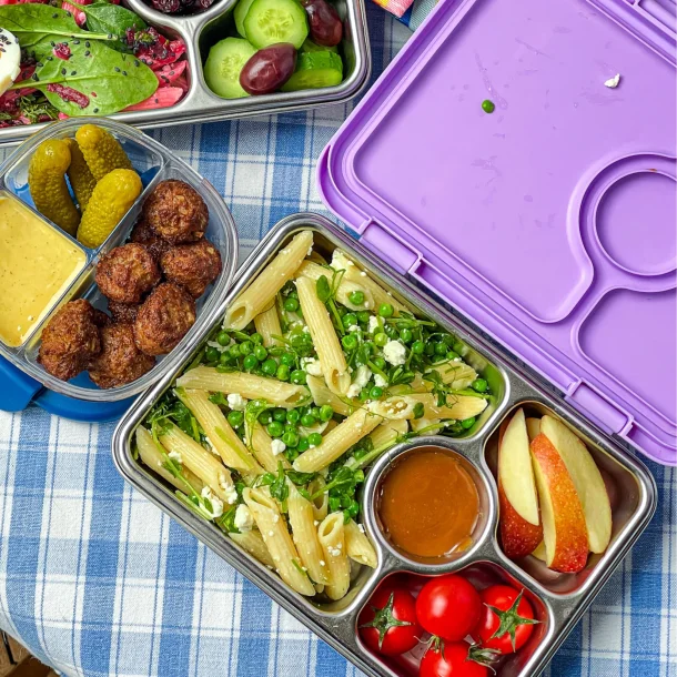 Yumbox Pr�t - 4 Rum - Rustfrit st�l - Lavande Lilla
