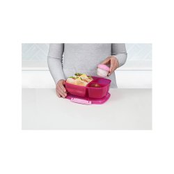 Sistema - Triple Split Lunch 2l + Yogurt Pot - Pink
