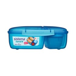 Sistema - Triple Split Lunch 2l + Yogurt Pot - Bl
