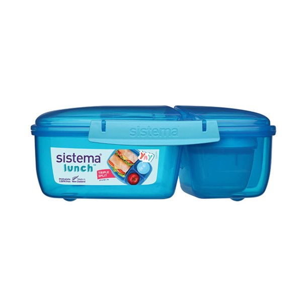 Sistema - Triple Split Lunch 2l + Yogurt Pot - Bl
