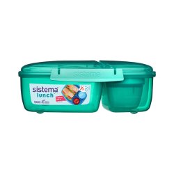 Sistema - Triple Split Lunch 2l + Yogurt Pot - Grn