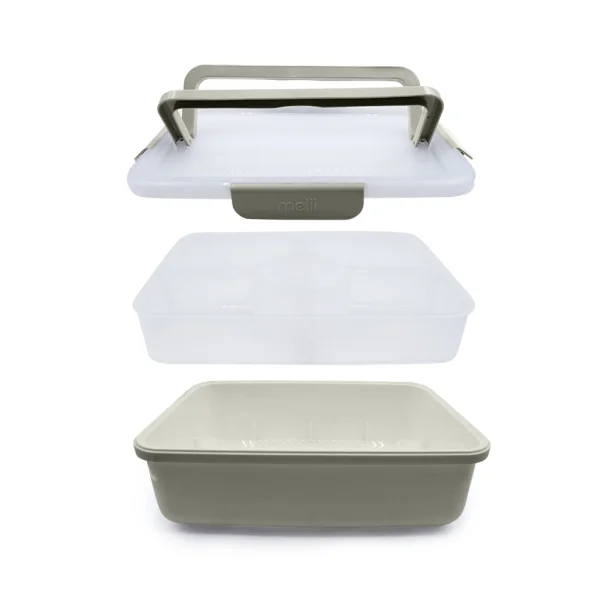 Melii Rektangulr Snackle Platter Boks - Elfenben