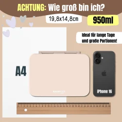 Bearfoot Compakt Madkasse - 950 ml - Sand