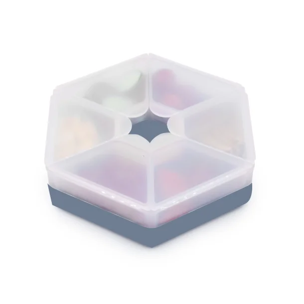 Melii Sekskantet Snackle-boks - Skiffer Bl