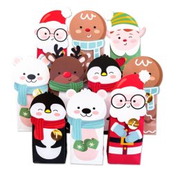 Julekalender poser - 24 stk. - Dyre motiver