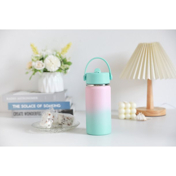 IDrink - Termo Drikkedunk - 400 ml - Green/Pink 