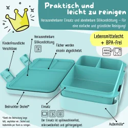 Bearfoot Compakt Madkasse - 950 ml - Tyrkis