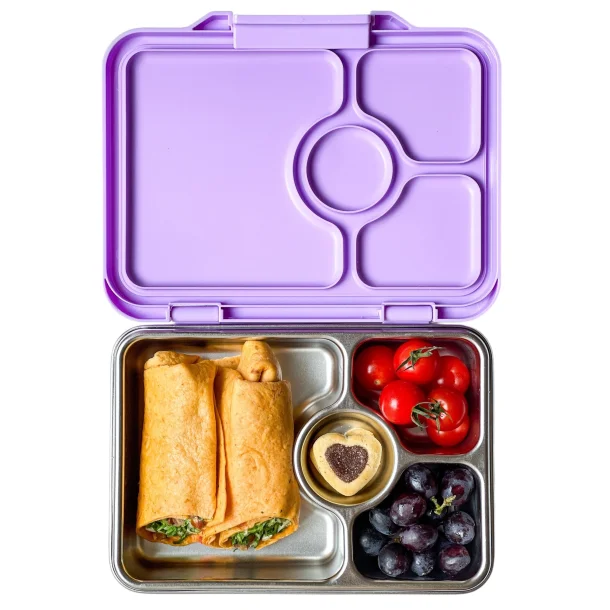 Yumbox Pr�t - 4 Rum - Rustfrit st�l - Lavande Lilla