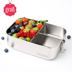 LEKKABOX Safe stlmadkasse m. 3 rum - 1400 ml