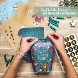 Julekalender poser - 24 stk. - Grn 