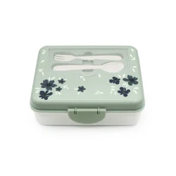 Melii Bento Madkasse med rum - Salvie med Blomster