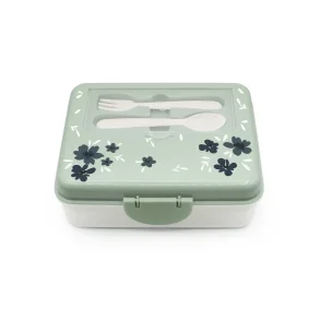 Melii Bento Madkasse med rum - Salvie med Blomster