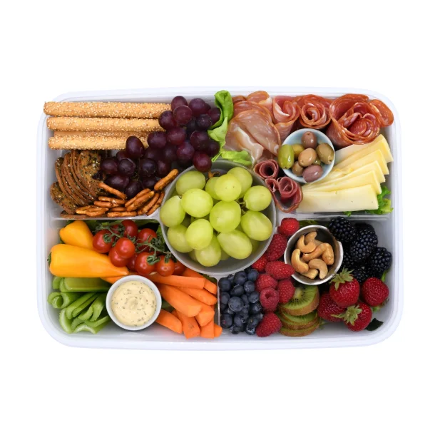 Melii Rektangulr Snackle Platter Boks - Elfenben