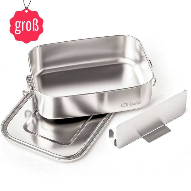 LEKKABOX Safe stlmadkasse inkl. divider - 1400 ml