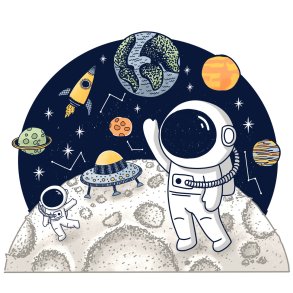 Vandfast klistermrker - Hologram - Space