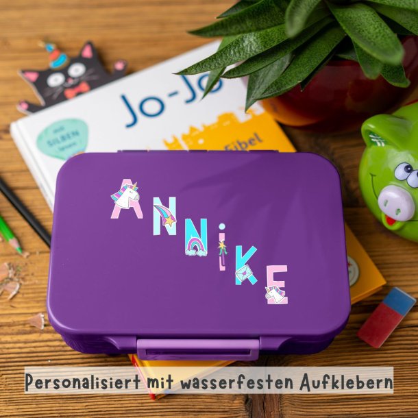 Vandfaste klistermrker - Bogstaver Enhjrning (Store) - A5