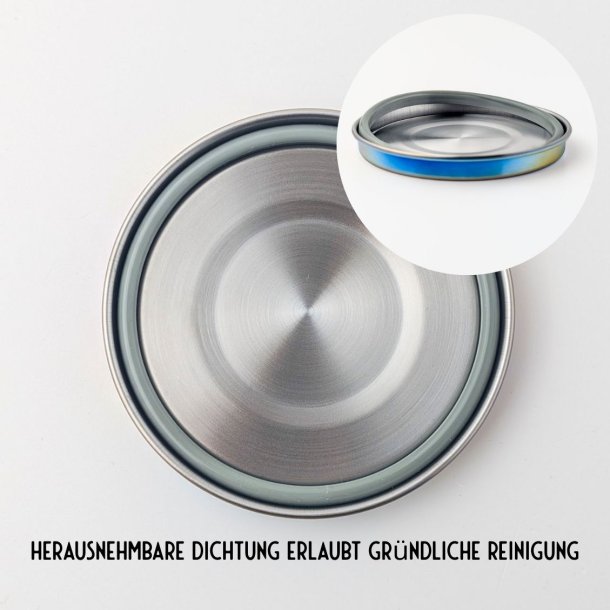 LEKKABOX - Rainbow Stainless steel container rund - 400ml.