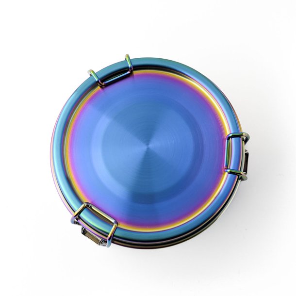 LEKKABOX - Rainbow Stainless steel container rund - 400ml.