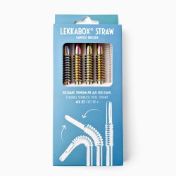 Lekkabox - Flexible Stainless Steel Sugerr  4 stk. 