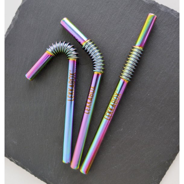 Lekkabox - Flexible Stainless Steel Sugerr  4 stk. 