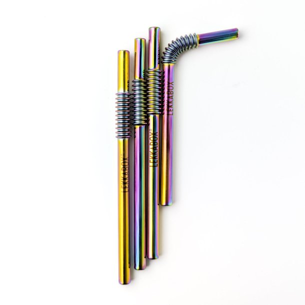 Lekkabox - Flexible Stainless Steel Sugerr  4 stk. 