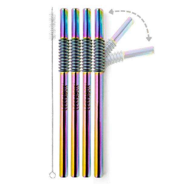 Lekkabox - Flexible Stainless Steel Sugerr  4 stk. 
