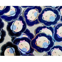 Vandfast klistermrker - Hologram - Planet Glitter