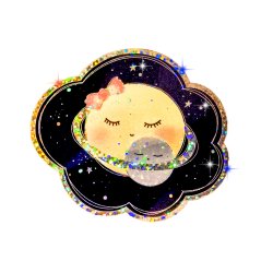 Vandfast klistermrker - Hologram - Planet Glitter